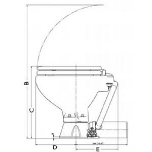 OCEAN ELECTRIC STD COMPACT TOILET WOODEN SEAT (click for enlarged image)